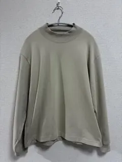 UNIQLO U ブラッシュドモックネック 長袖 Tシャツ 31 BEIGE M