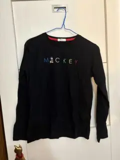 MICKEY ブラック 長袖Tシャツ Mサイズ