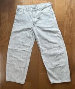 GU バレルレッグジーンズ 33インチ グレー