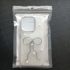 新品未使用 iPhone 15 Pro ケース リボン パール