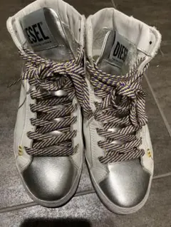 DIESEL S-LEROUX MID ホワイト/シルバー 36 ハイカット