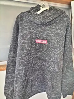最終値下げ価格！コンバース！グレー フーディ ロゴ入り