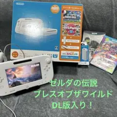 【最終値下げ】Wii U 本体、LANケーブル、ブレワイDL版とソフト2本セット