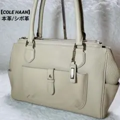 COLE HAAN コールハーン トートバッグ 本革 ベージュ A4 通勤 美品のサムネイル