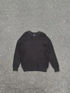 み*ー様 90s OLD GAP 無地 ローゲージ 編み込み コットン ニット