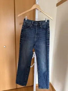 ダークブルー ストレートデニム ハイウエスト