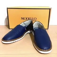 MODELLO madras ローファー ネイビーのサムネイル