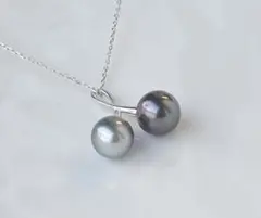 美品☆K10金 WG ネックレス 黒真珠 ナンヨウパール kawasumi - メルカリ