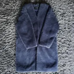 JEANASIS ダークグレー ボアコート ロングコート アウター M 毛皮