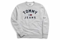 TOMMY JEANS グレー クルーネック トレーナー