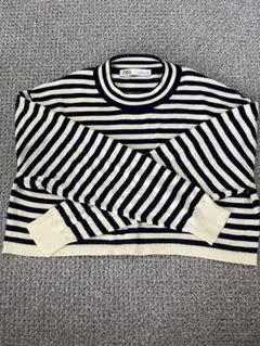 ZARA ボーダーカットソー