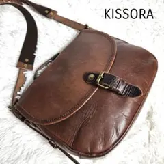 KISSORA　キソラ　レザー　ショルダーバック　ブラウンのサムネイル