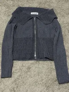 Ray BEAMS グレー 長袖ジッパーセーター