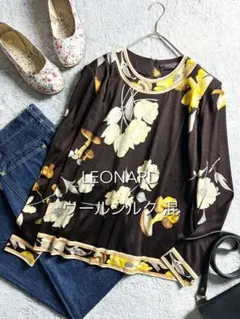 【匿名配送】レオナール 長袖カットソー シルク混 花柄フラワー Mサイズ 匿名配送】レオナール 長袖カットソー シルク混 花柄フラワー M