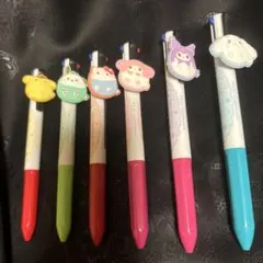 あ*い様 サンリオ キティ マイメロ クロミ シナモン等 4色ボールペン 6本