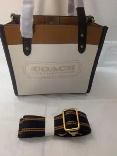 新品未使用COACH レザーハンドバッグ ストラップ付き2way