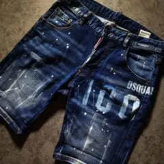 Dsquared2　icon　Jorts　デニムパンツ　ハーフ　ペイント　44のサムネイル