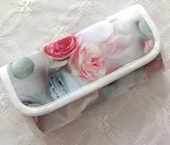 ☆ハンドメイド　ローズとマカロン　夏のやりくり長財布　収納たっぷりWファスナー☆のサムネイル
