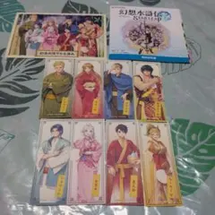 幻想水滸伝×極楽湯　和紙風ステッカー全8種　ポストカード1枚　取り扱い説明書