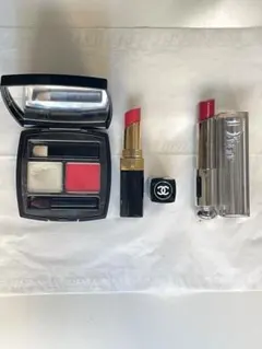【残量6〜9割】Dior & CHANEL リップ3点　シャネル　ディオール