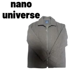 ナノユニバース ジップアップジャケット ブルゾン　ダークブラウン