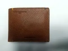 タケオキクチ セクション 二つ折り財布 茶 本革