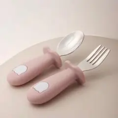 ピンク カトラリー ベビー スプーン フォーク 赤ちゃん 子供 キッズ 離乳食