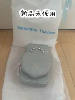 サマンサベガ　SAMANTHAVEGA　ハートパールショルダーバッグシルバーラメ