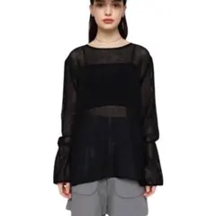 【試着のみ】SLY スライ メッシュ トップス ブラック フリーサイズ 完売品のサムネイル