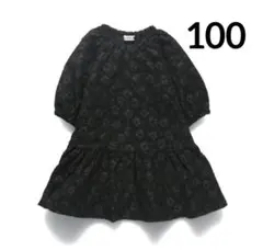 未使用品⭐️ブランシェス【b.+A】金子綾/膨れジャガードワンピース／100のサムネイル