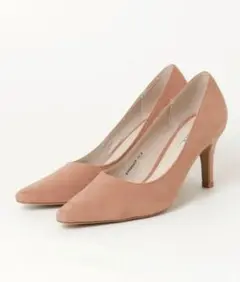 RANDA パンプス 22cm ピンクベージュ スエード ヒール7.7cm