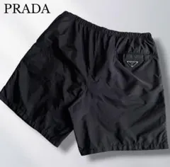 美品　PRADA プラダ ナイロン ショートパンツ ブラック水陸両用三角プレートのサムネイル