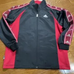 美品希少adidas ジップアップジャケット 黒/赤