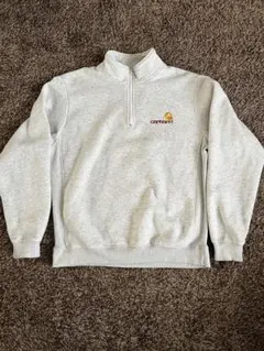 Carhartt グレー ハーフジップ トレーナー