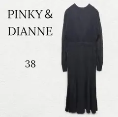 601【ピンキーダイアン】ニットワンピース シアー マーメイド ブラック 黒