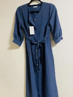 GLACIER ネイビー シャツワンピース Sサイズ