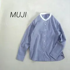 美品　無印良品　コットン100%　M ノーカラーシャツ　最終価格　即日発送