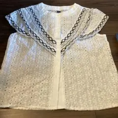 刺繍入りホワイトシャツ Lサイズ