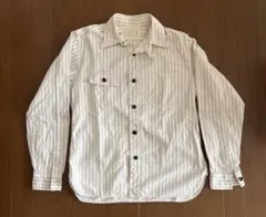 【タイムセール】SUGAR CANE ホワイトストライプ 長袖シャツ