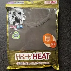 FIBERHEAT レディース LL ラウンドネック 8分袖