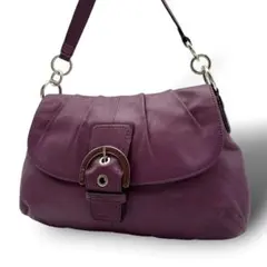 美品 COACH ソーホー　ショルダーバッグ　ワンショルダー　レザー　パープル