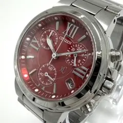 【稼動】 美品 CITIZEN クロスシー 腕時計 レディース 赤文字盤 レッドのサムネイル