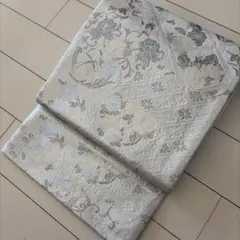 K*e様 ■C929■美品■正絹■銀彩　ふくれ織り　錦織　花唐草柄　袋帯■訪問着