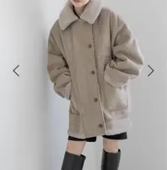 LOWRYS FARM リバーシブルムートンボアコート