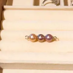 ✨ 3色グラデーション。エジソンパール「3連」マルチウェイペンダントトップ ✨