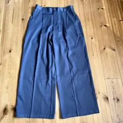 neos ネオス ルーズシルエット ワイドパンツ　zozo 秋冬　ブルー