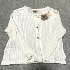 【超美品】プティマイン　薄手カーディガン 90 ホワイト