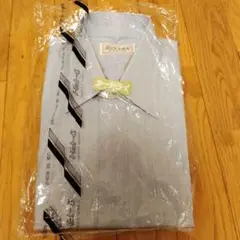 メンズ　ワイシャツ　半袖　クリーニング済み　ストライプ　Lサイズ