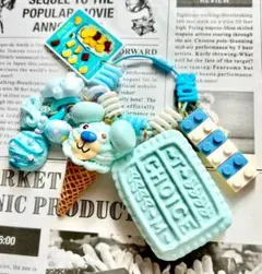 ブラックフライデー じゃらじゃらキーホルダー フェイクフード くまちゃん