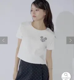 新品未使用 Chico ミッキーラインストーンチビT ホワイト 完売のサムネイル